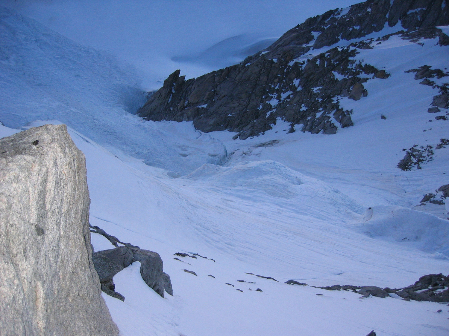 Chardonnet - Migot - vue bas face NE depuis le milieu