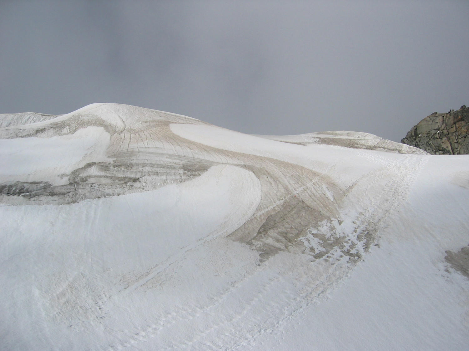 Chardonnet - les dernières pentes avant de rejoindre le glacier du tour