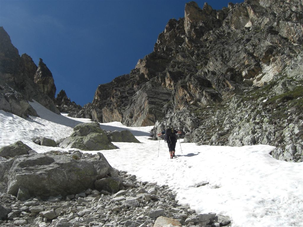 Couloir d'accès N au Col (Pierre André/Gélinasse)