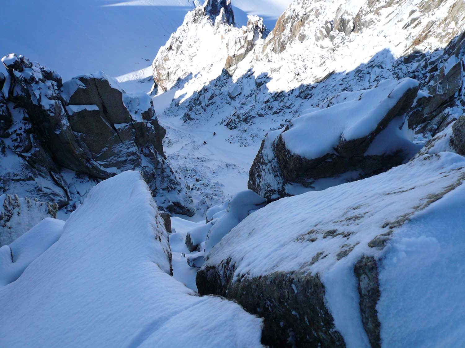 Une cordée dans le couloir