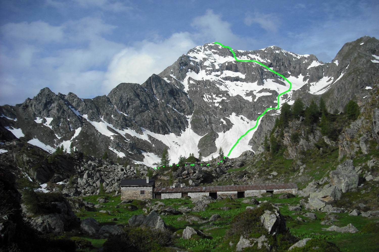 l'itinerario dalla malga Torena