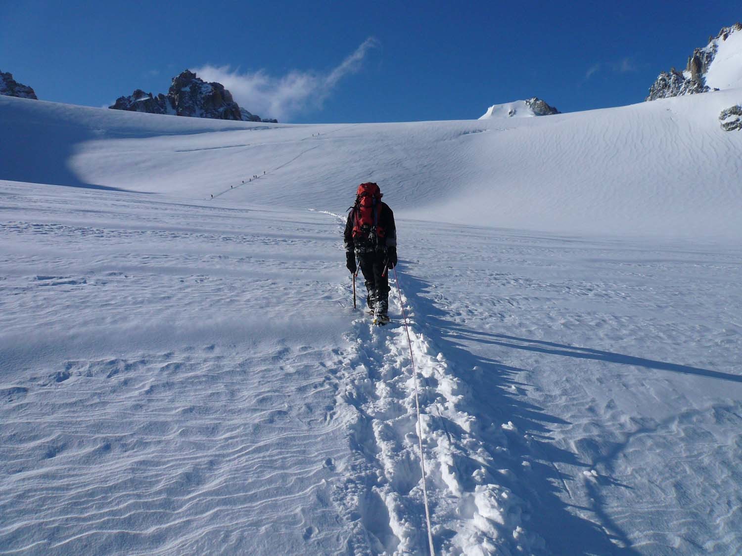Remontée vers le col Blanc