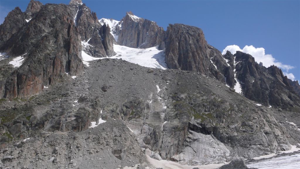 Glacier du Milieu depuis le bassin d'Argentière