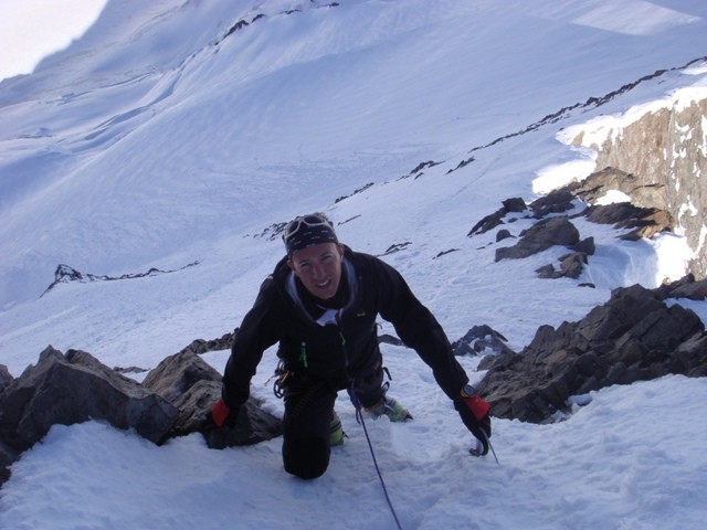 Ivan sulla cresta del Finsteraarhorn