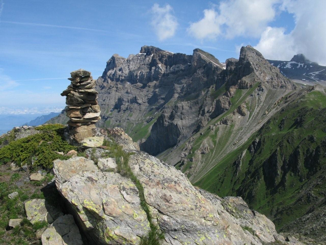 Depuis le Diabley : le massif de Morcles et Six Tremble