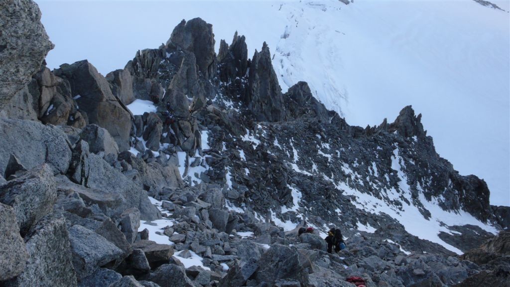 Partie basse de l'arête
