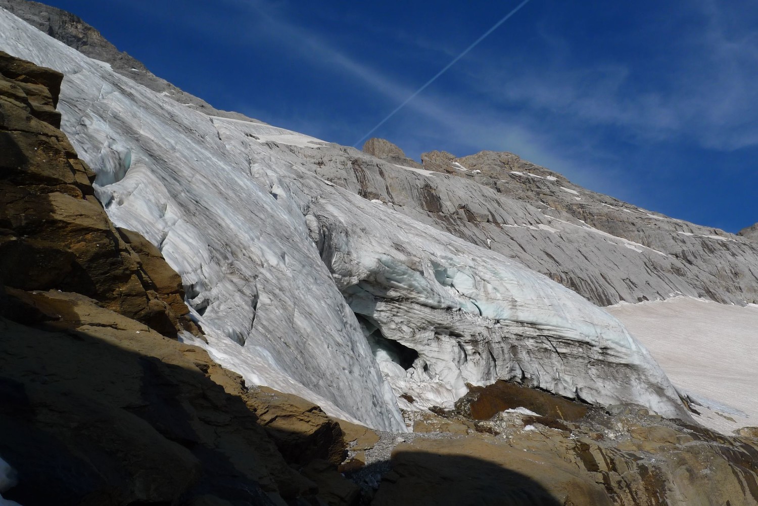 les séracs du glacier médian