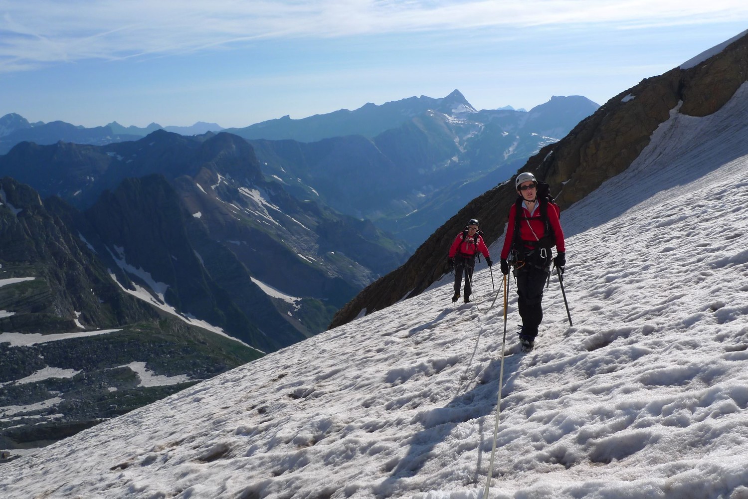 sur le glacier médian