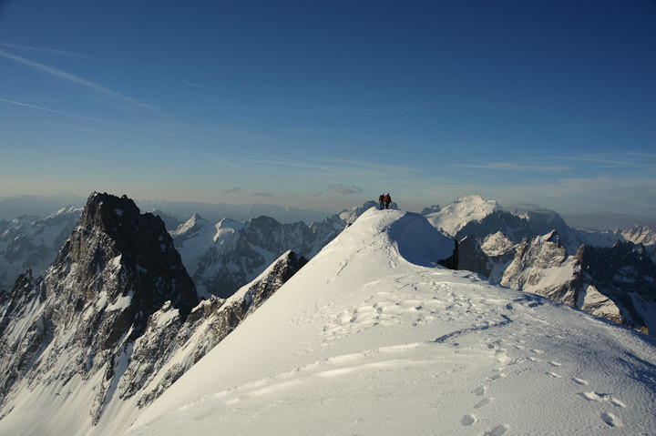 Vue sud depuis la Meije Orientale.