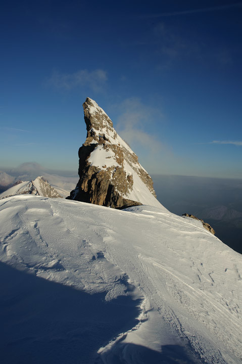 Le Doigt de Dieu, depuis la Meije Orientale.