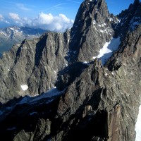 les Drus depuis le sommet du Moine