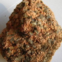 Granite rose. Roche magmatique plutonique.