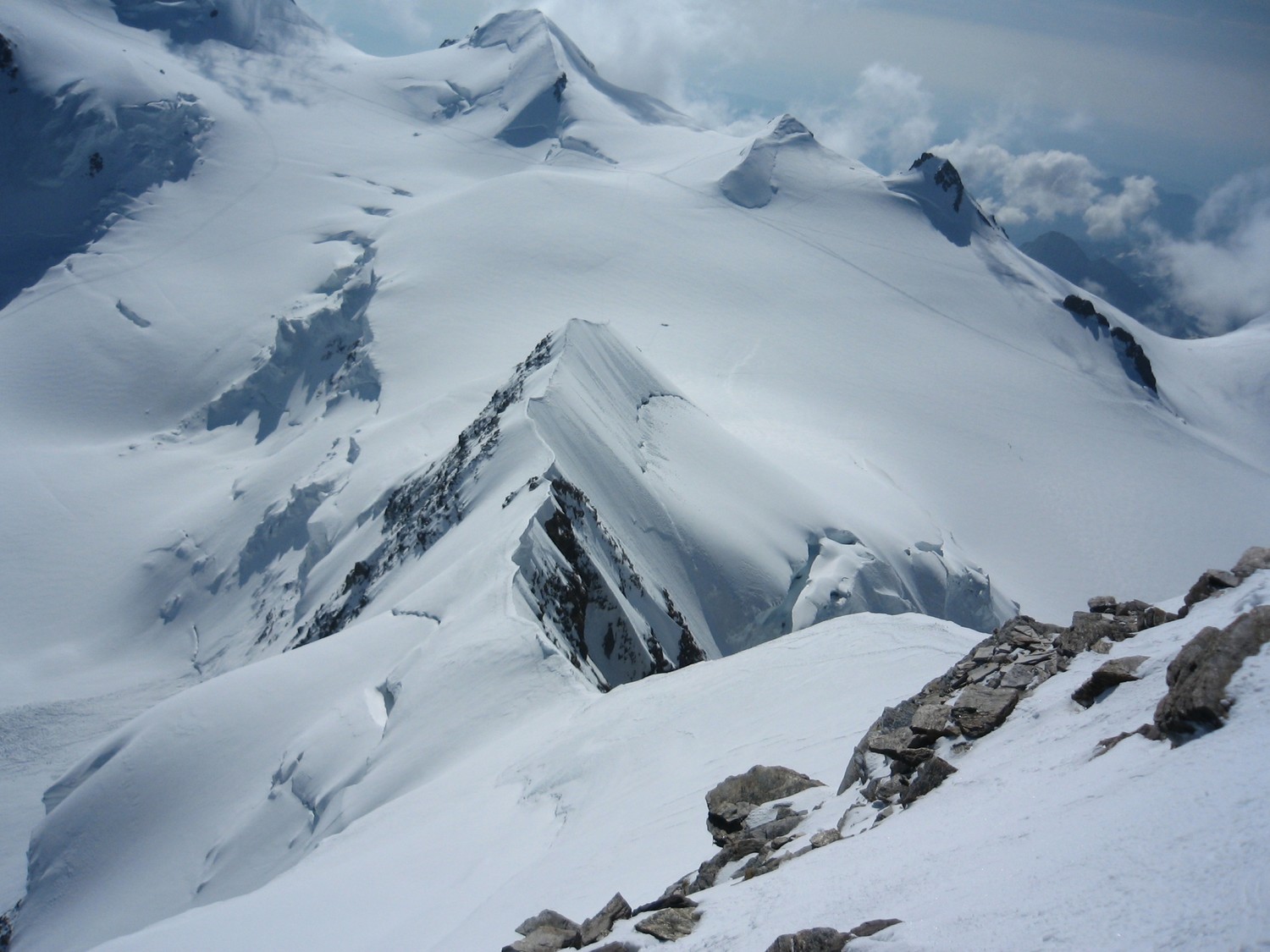 La descente vue du sommet Est