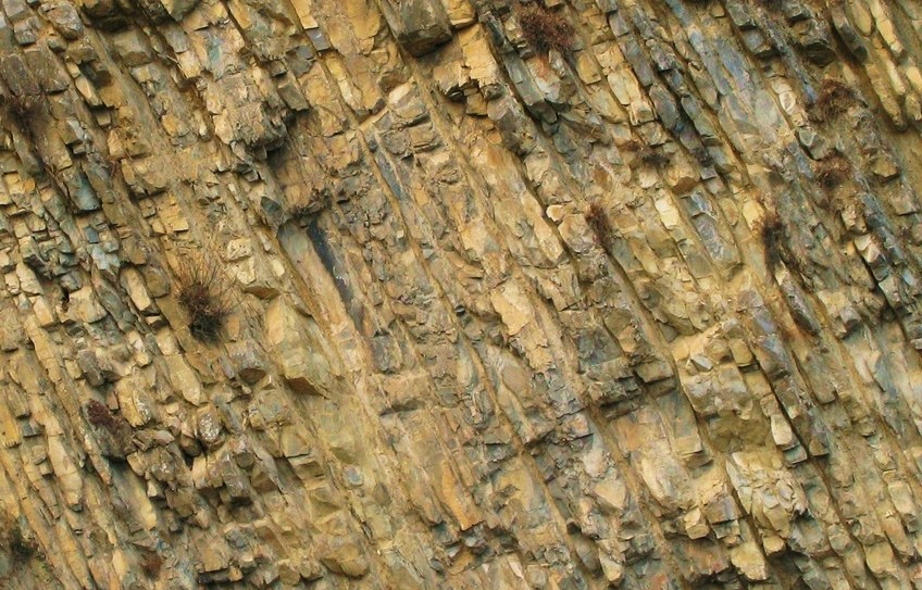 strates sédimentaires marno-calcaires entre Chamaloc et Rousset (Vercors)