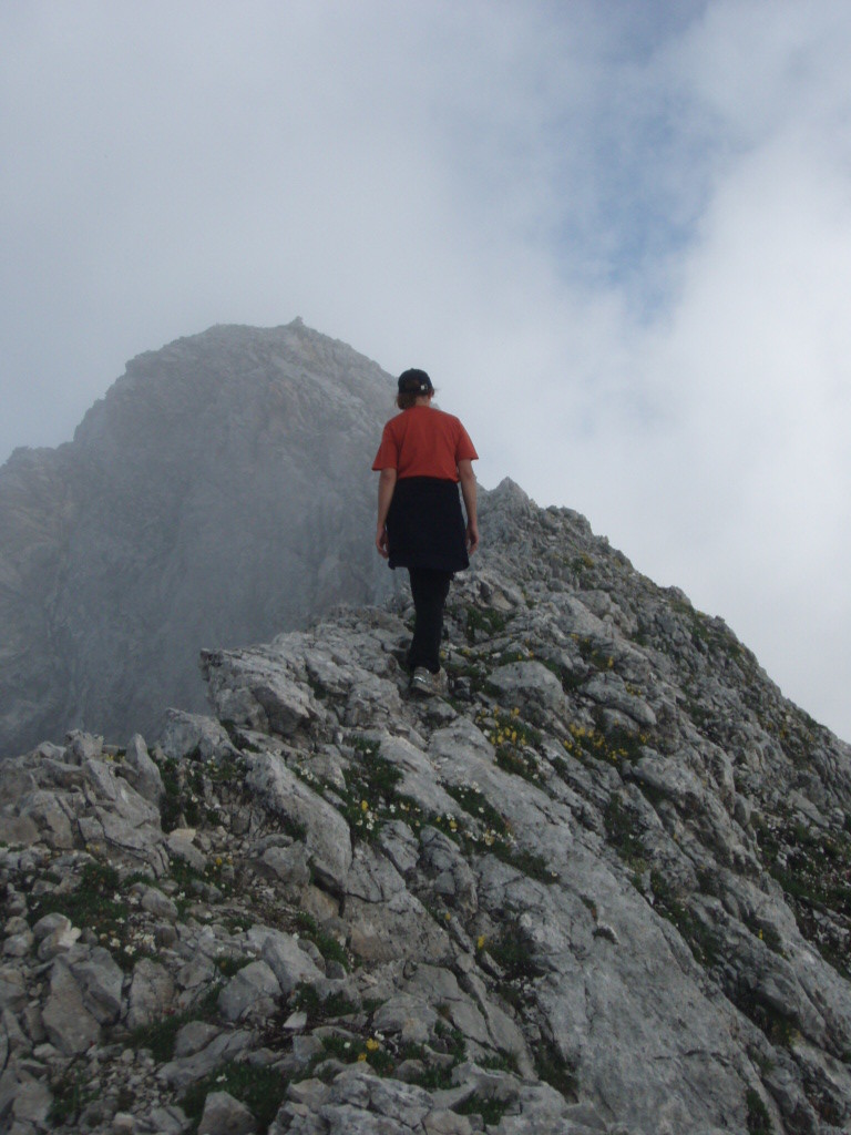 Arête quasi horizontale de la Bajulaz
