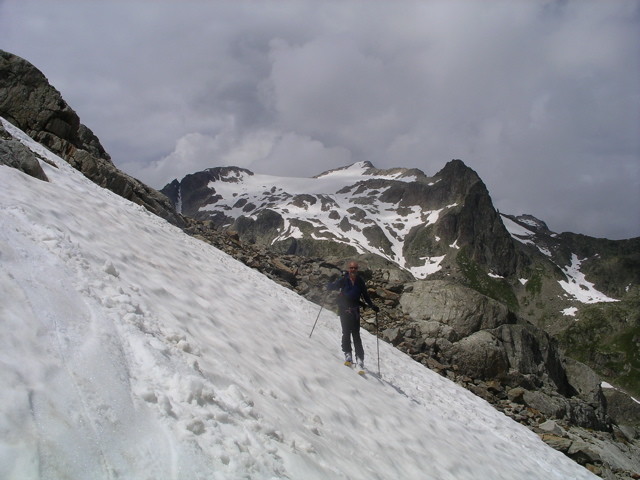 In discesa sui nevai finali