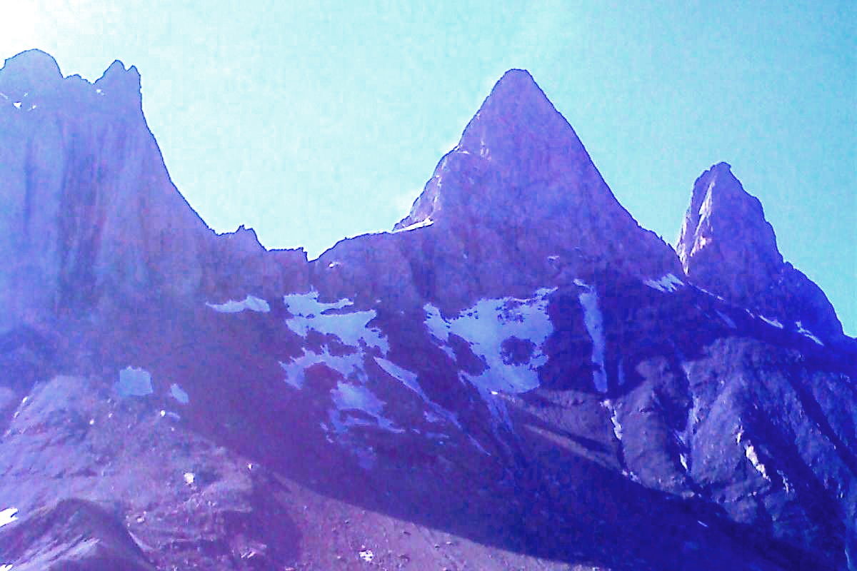 Face Ouest des Aiguilles d'Arves le 5 juillet 2009
