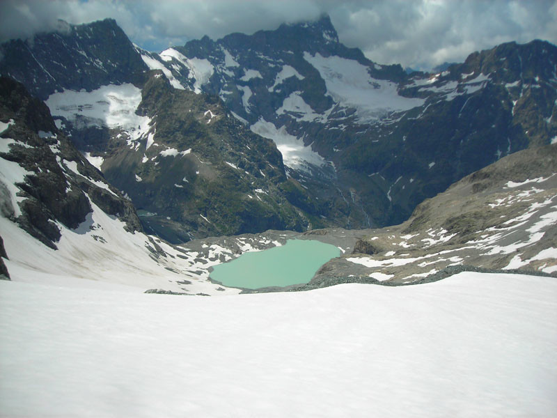 Decente du glacier de la Lavey vers le lac des Rouies