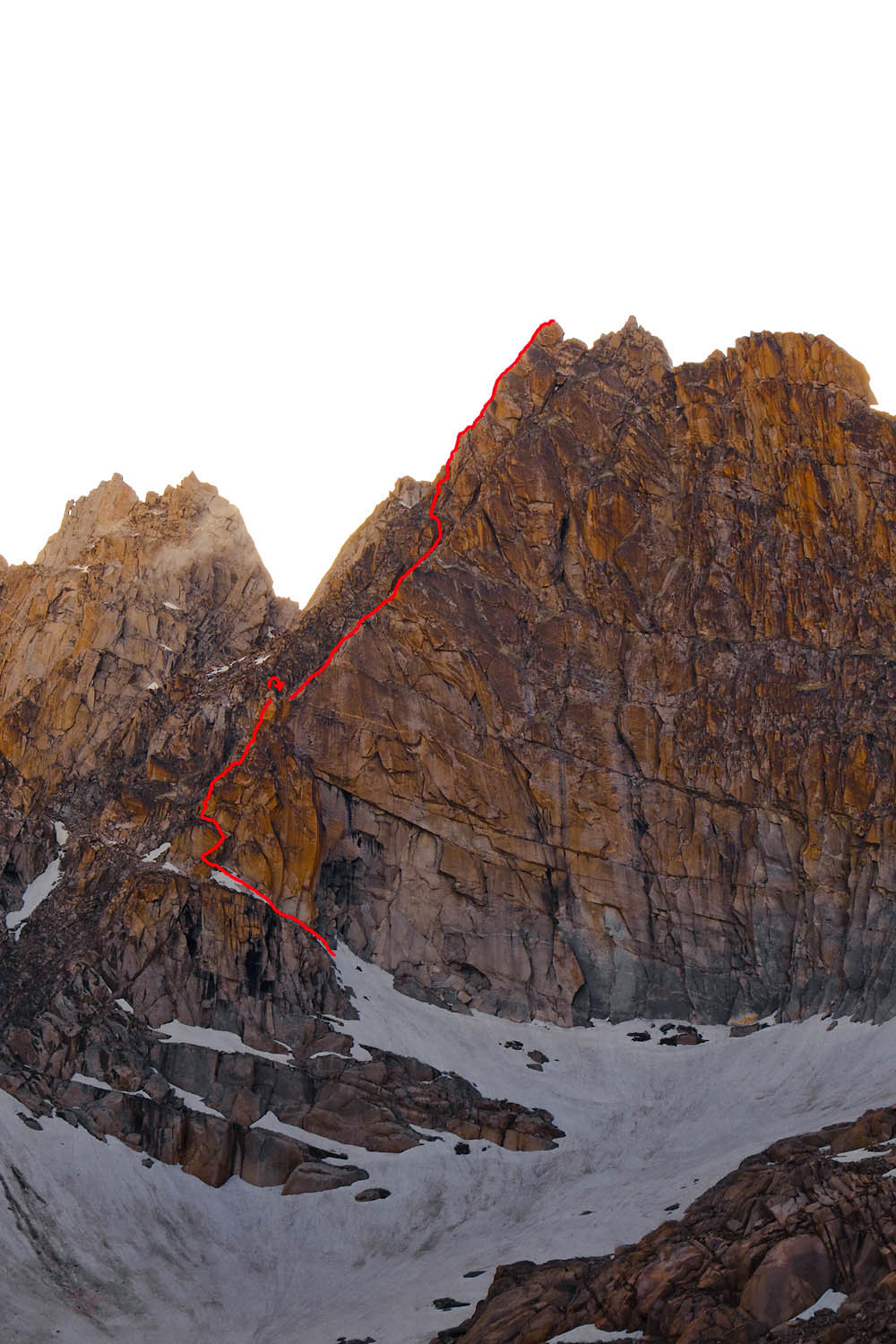 Itinéraire de l'arête S.
