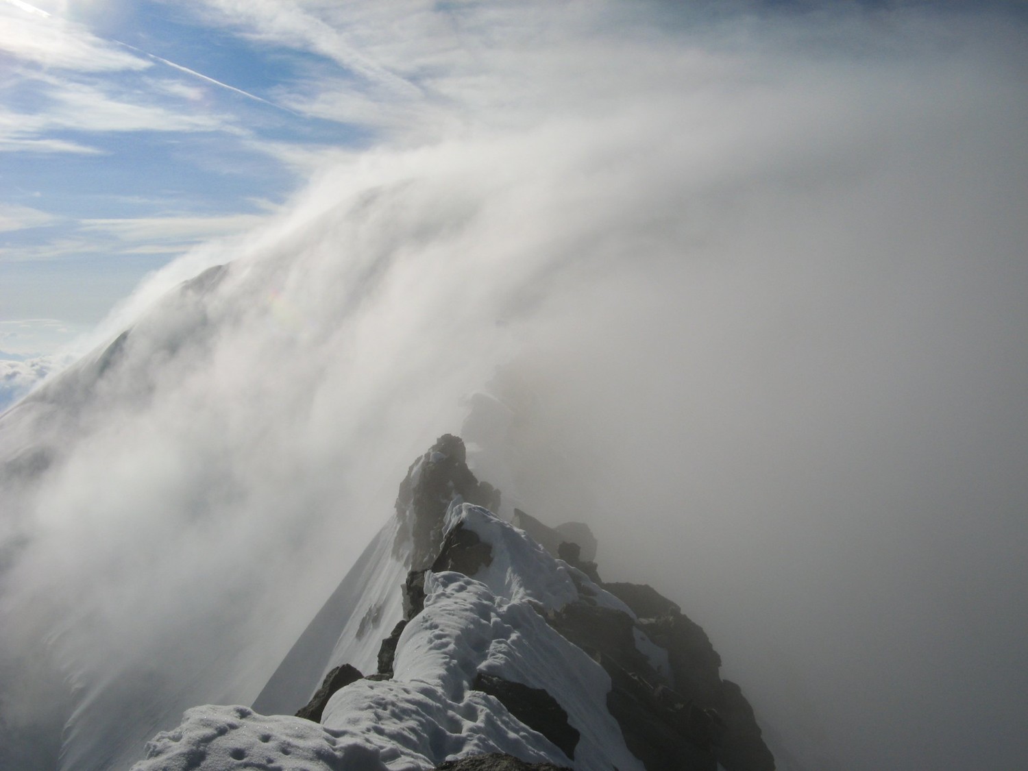 Piz Palü: sur l'arête