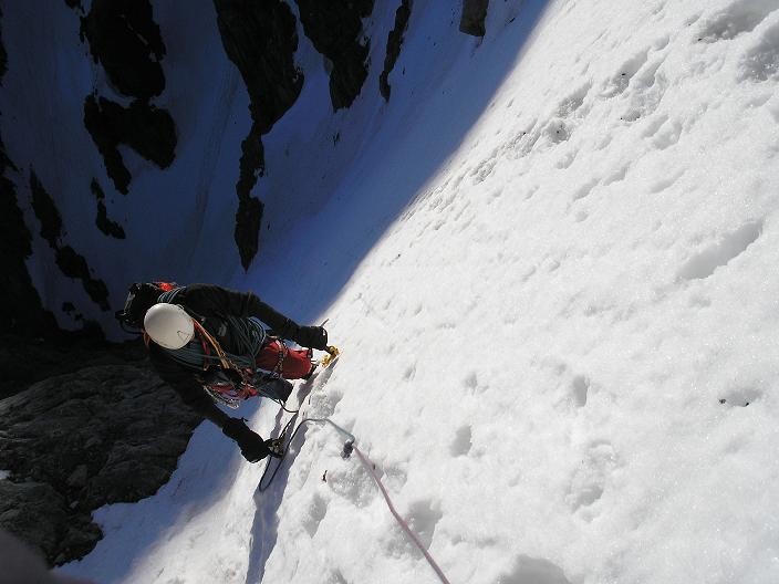 Attaque du couloir Nord juste aprés la bifurcation avec le Bujon