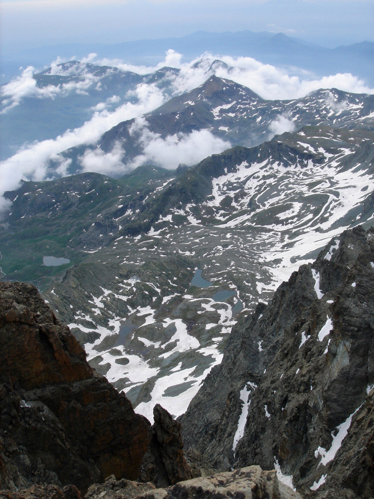 Viso Arête E : en montant