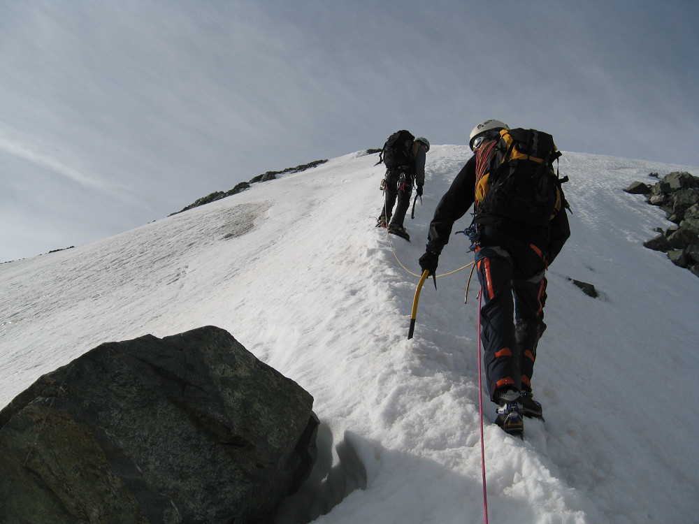 Agneaux - Couloir Piaget : Arête sommitale de la calotte