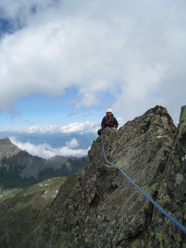 Arête NE du Luisin - avant le 2nd rappel