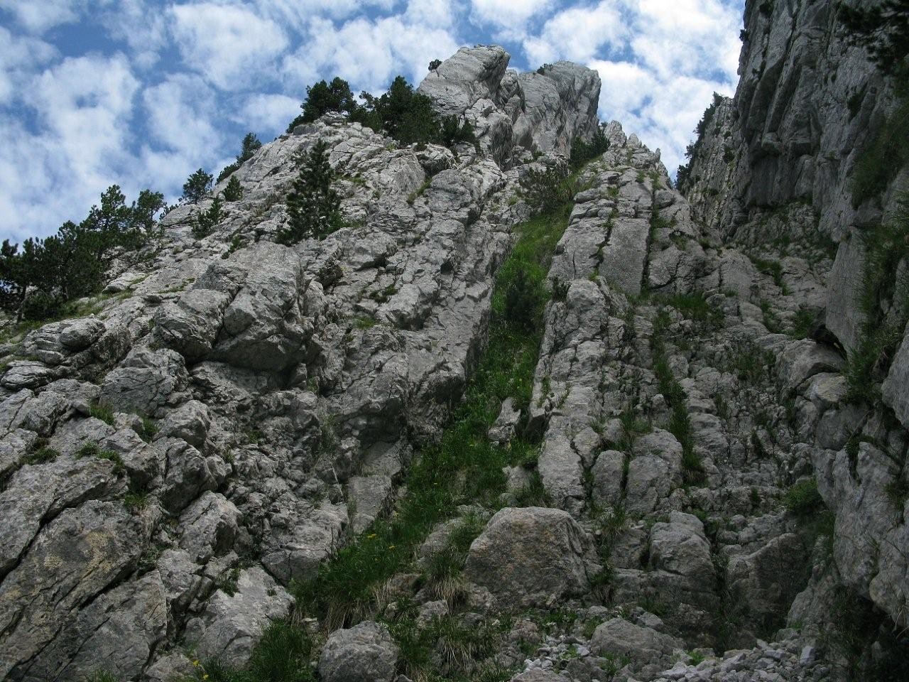 Couloir des Ranges sur le bas