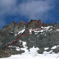 Arête S de l'Herbetet vue du glacier du Montandayné
