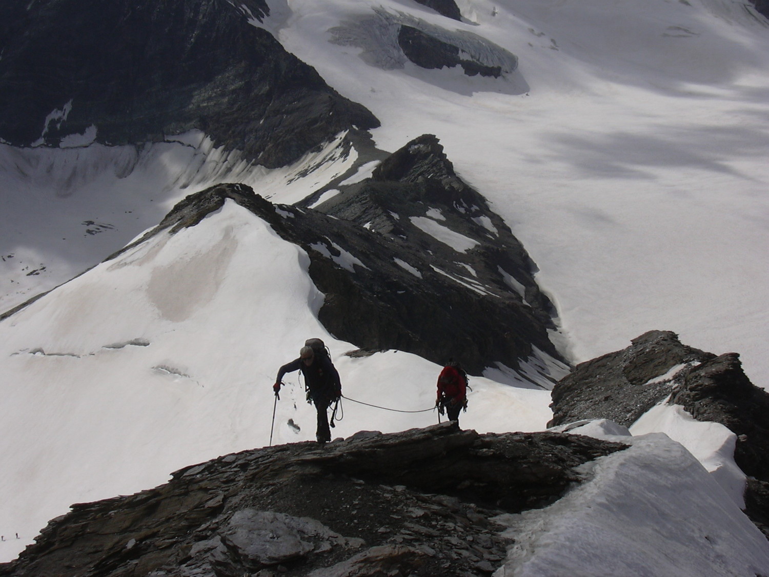 vue sur l'aête et la face coté cabane des dix