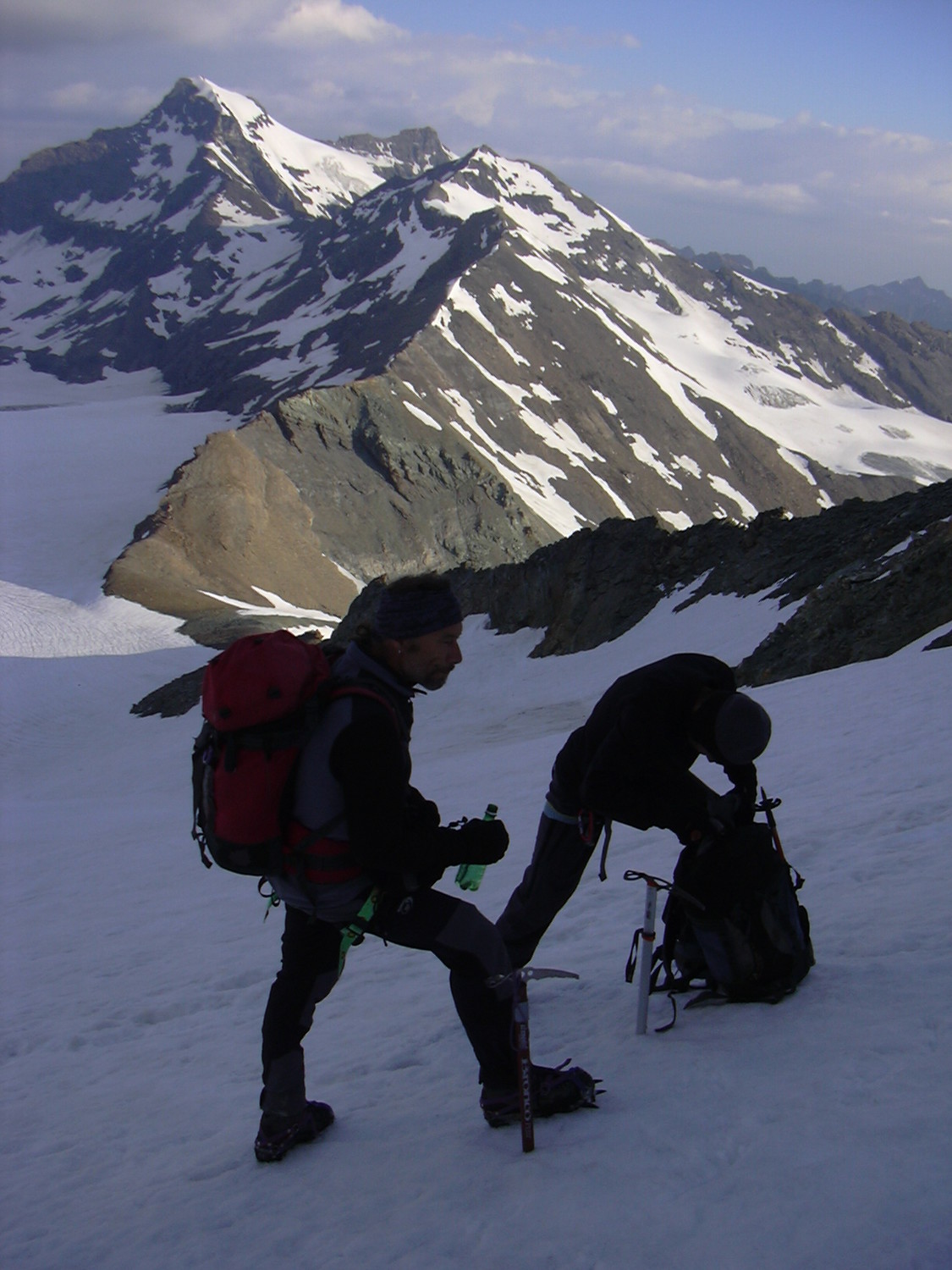 Dans la pente juste au dessus du col cheilon