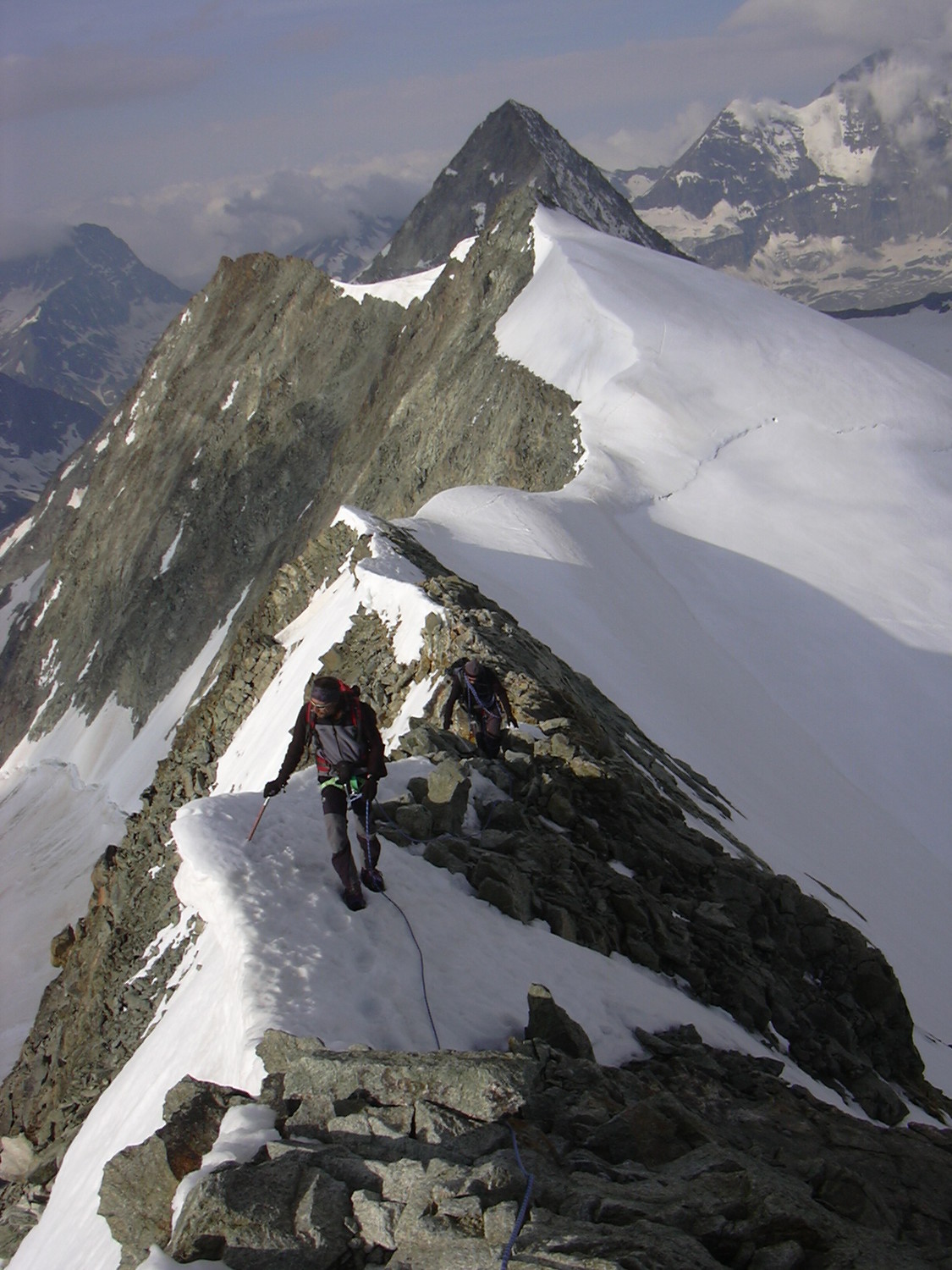 Sur l'arête w , au fond la Ruinette