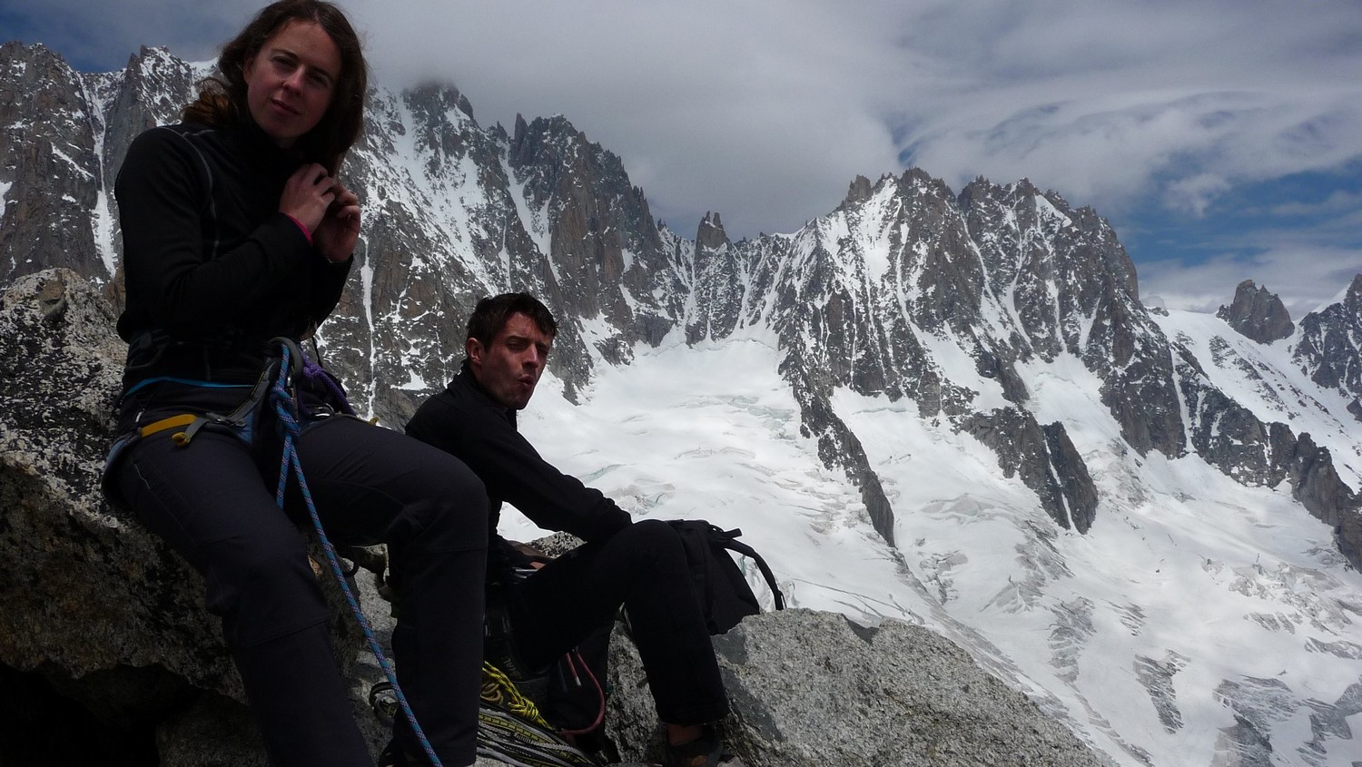 Stéphanie et Julien au sommet du Moine