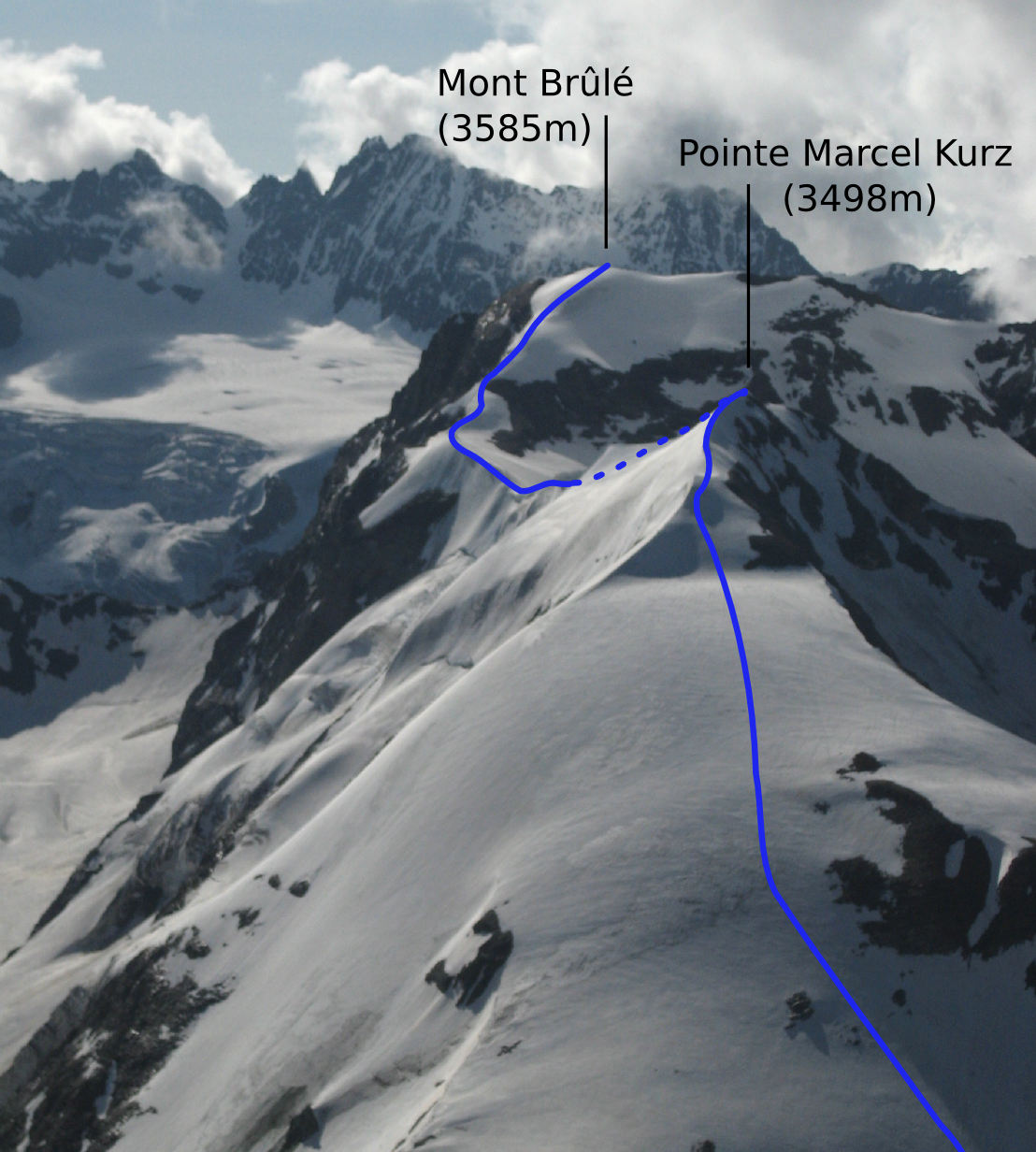 Mont Brulé - Arête WNW