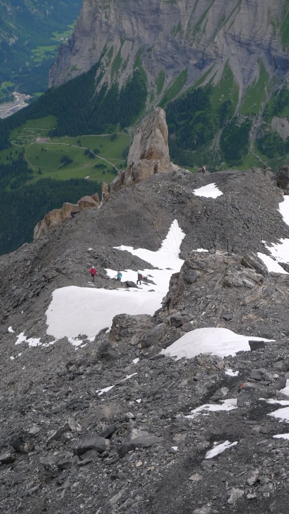 Au dessus de la Spitze Stei, fin du rocher