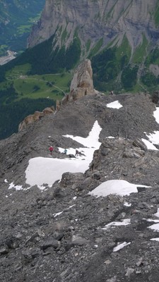 Au dessus de la Spitze Stei, fin du rocher