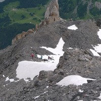 Au dessus de la Spitze Stei, fin du rocher