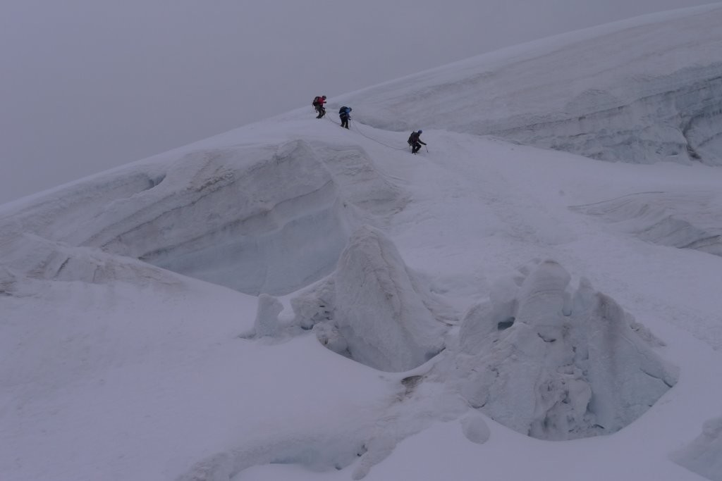 Détail sur le passage des séracs