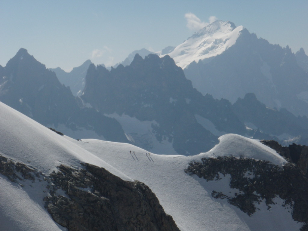 Voie normale Râteau Sommet E, vue depuis la Grande Brèche