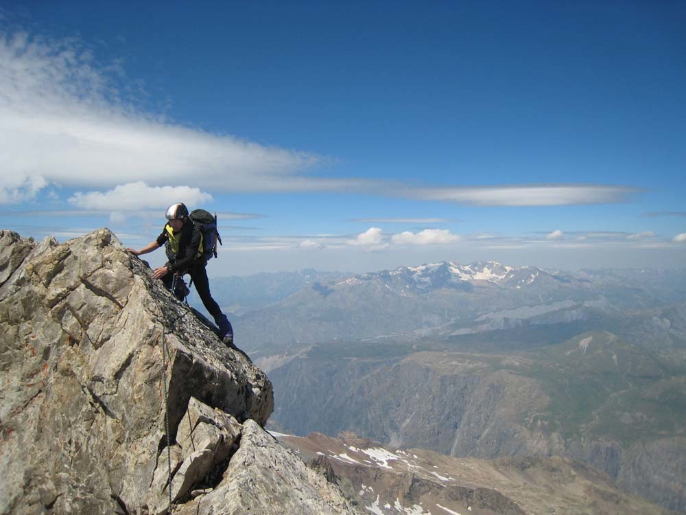Arête NE du Râteau / partie rocheuse