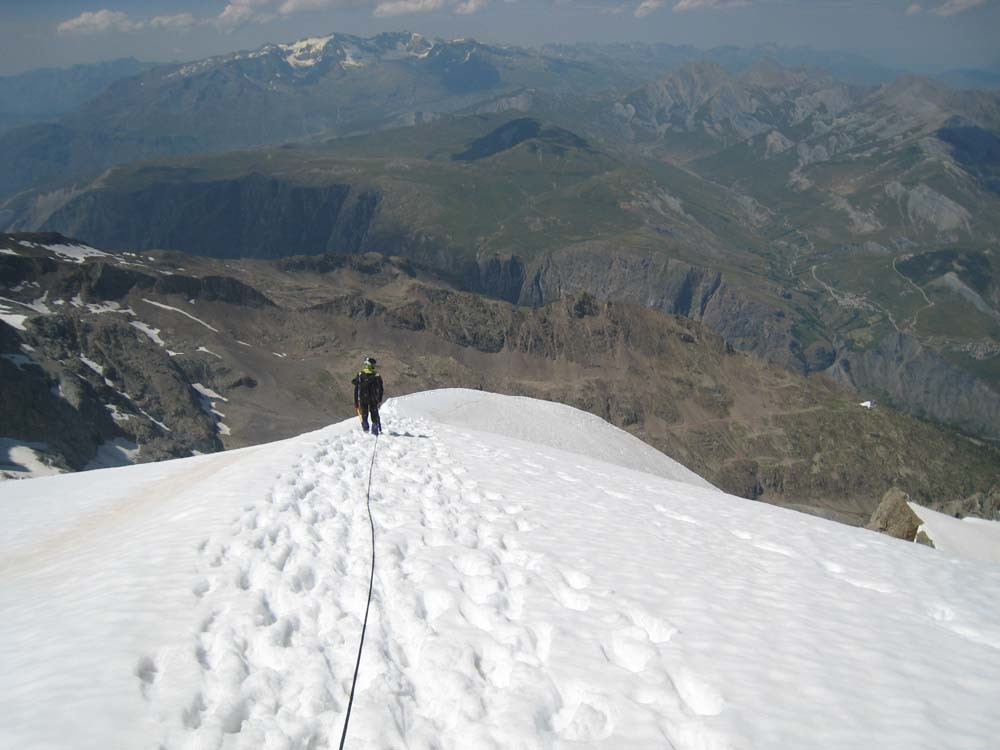Arête NE du Râteau / partie neige et glace