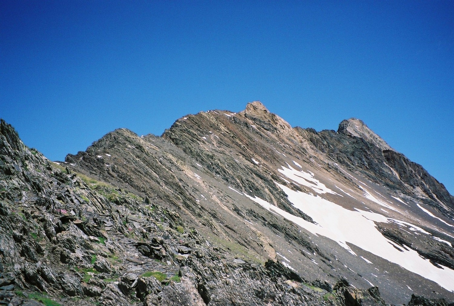 L'arête depuis la Hourquette de Cap de Long