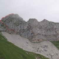 Itinéraire dans la face de la Sambuy