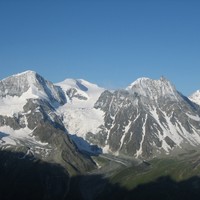 Pigne d'Arolla, Serpentine et Mont Blanc de Cheilon