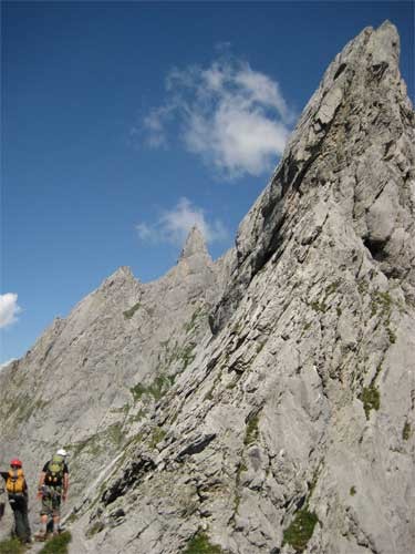 Vue sur une superbe arête... faut revenir .