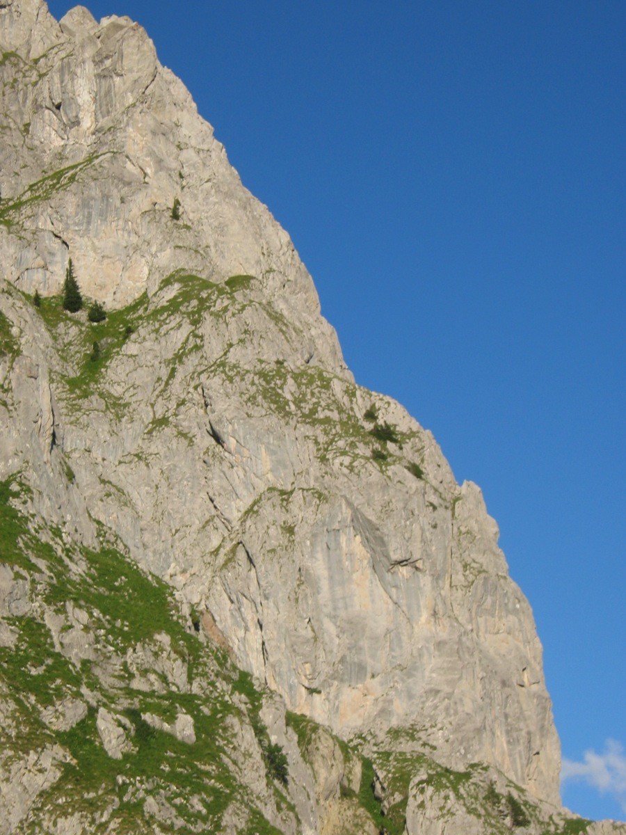 Vue d'ensemble de l'arête SW des Cornettes de Bise