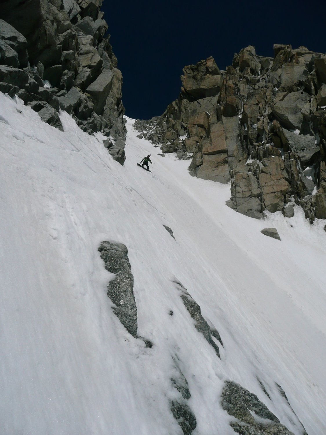 Début de la descente, très raide