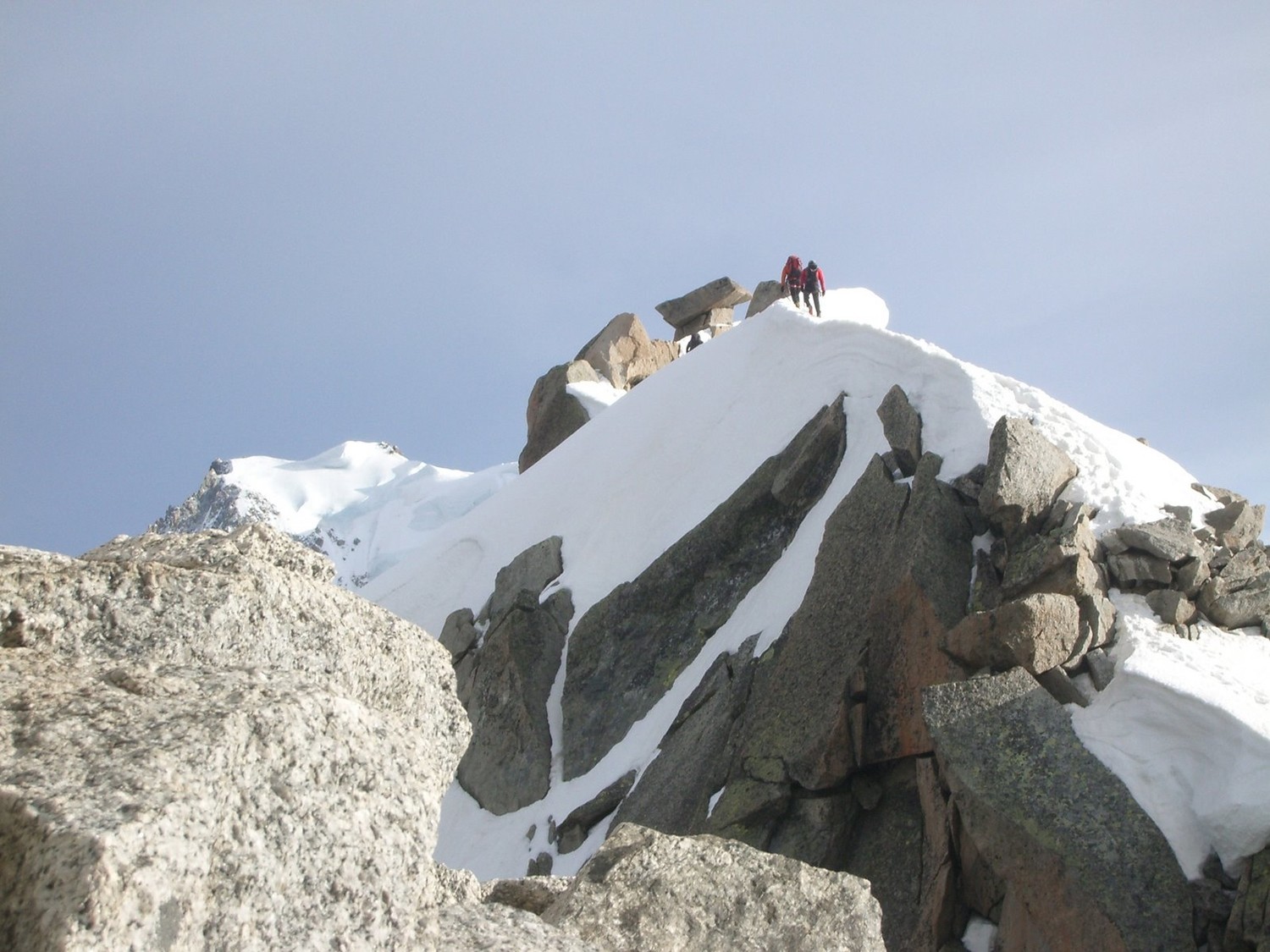 JB, Matéo et Momo sur l'arête