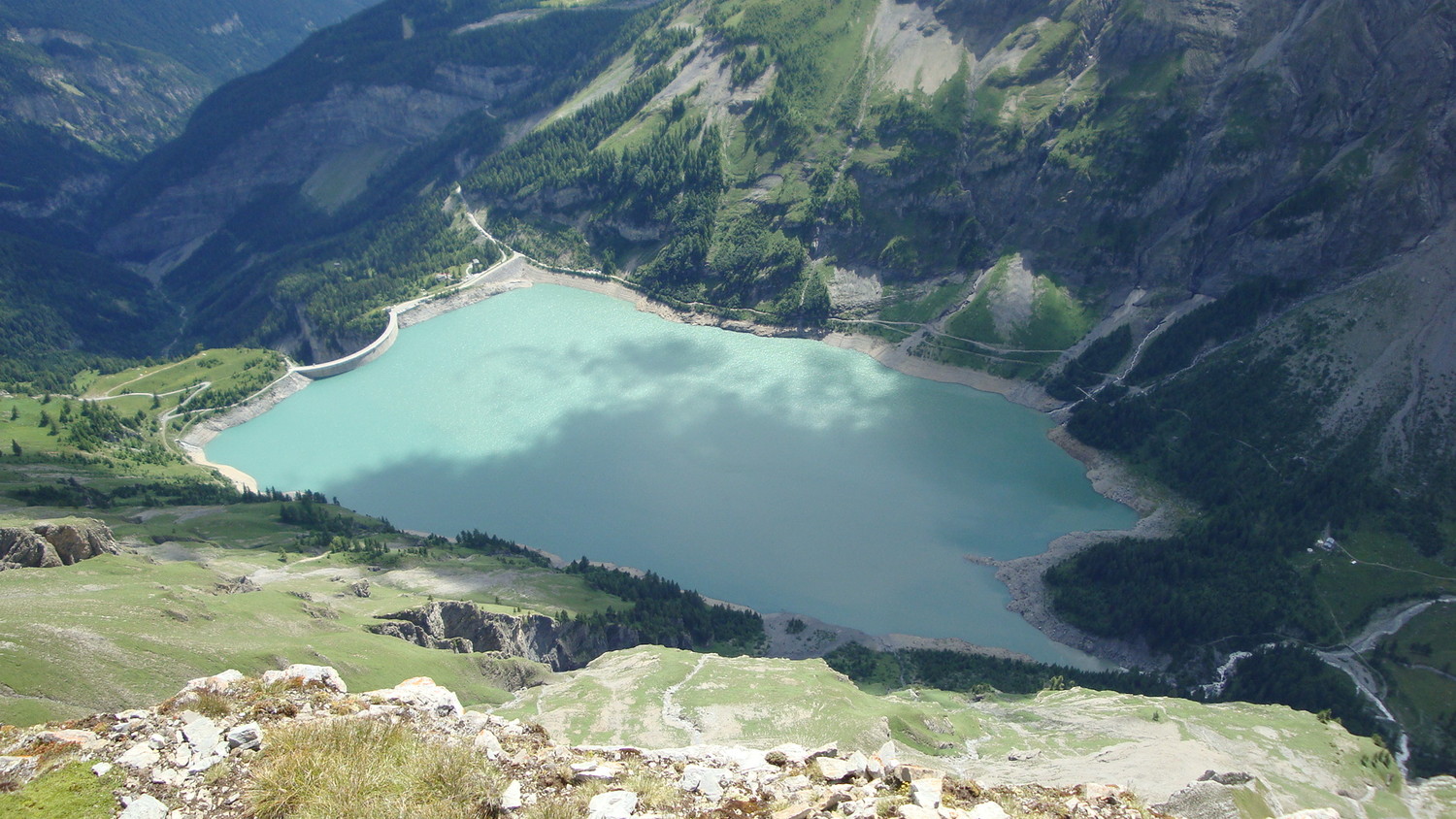 Lac de Tseuzier vu du sommet